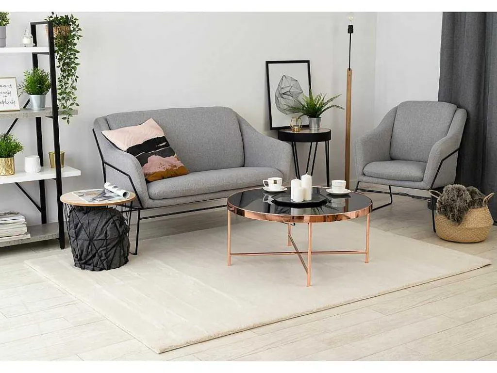 Tapijt Bunny Beige Imitatie Konijnenvacht 140X190 Cm-RugsX Sale