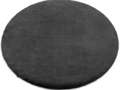 Tapijt Bunny Rond Anthracytkleuring Imitatie Konijnenvacht Cercle 140 Cm-RugsX Hot