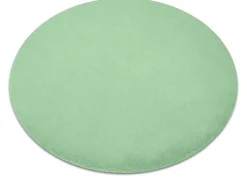 Tapijt Bunny Rond Groen Imitatie Konijnenvacht Cercle 80 Cm-RugsX Discount