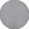 Tapijt Bunny Rond Zilver Imitatie Konijnenvacht Cercle 100 Cm-RugsX Discount