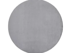 Tapijt Bunny Rond Zilver Imitatie Konijnenvacht Cercle 100 Cm-RugsX Discount