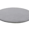 Tapijt Bunny Rond Zilver Imitatie Konijnenvacht Cercle 160 Cm-RugsX Discount