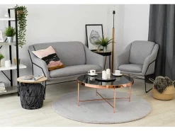 Tapijt Bunny Rond Zilver Imitatie Konijnenvacht Cercle 160 Cm-RugsX Discount