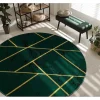 Tapijt Emerald Exclusief 1012 Cirkel - Glamour, Stijlvol Marmer, Geome Cercle 200 Cm-RugsX Hot