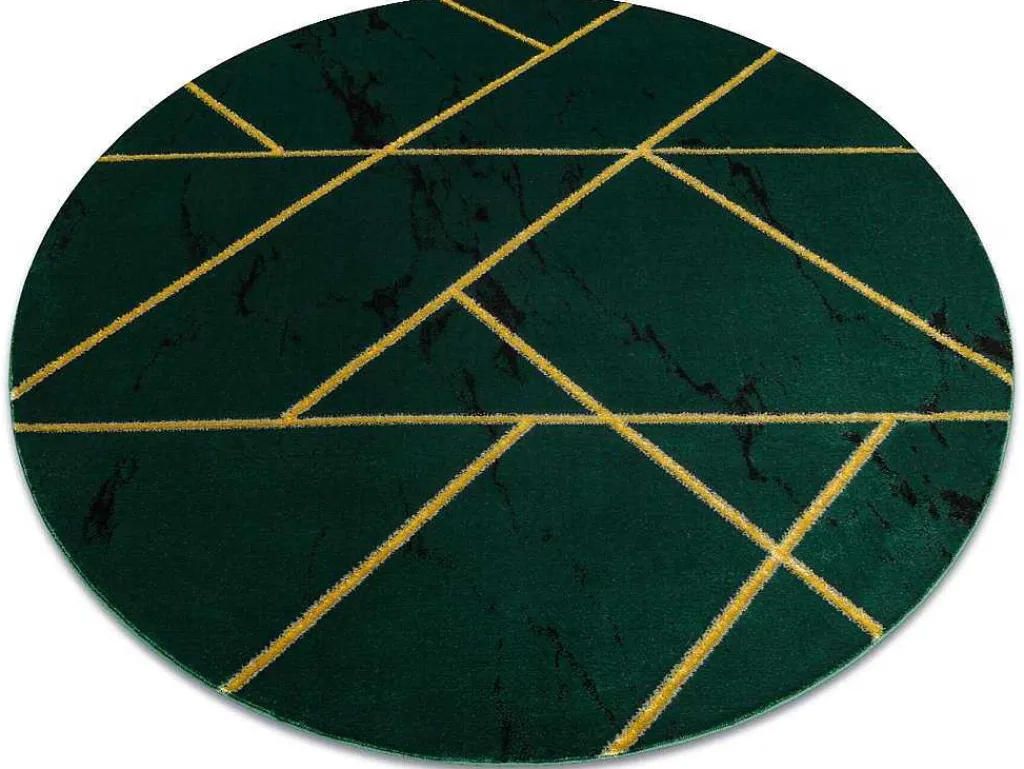 Tapijt Emerald Exclusief 1012 Cirkel - Glamour, Stijlvol Marmer, Geome Cercle 200 Cm-RugsX Hot