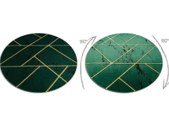 Tapijt Emerald Exclusief 1012 Cirkel - Glamour, Stijlvol Marmer, Geome Cercle 200 Cm-RugsX Hot