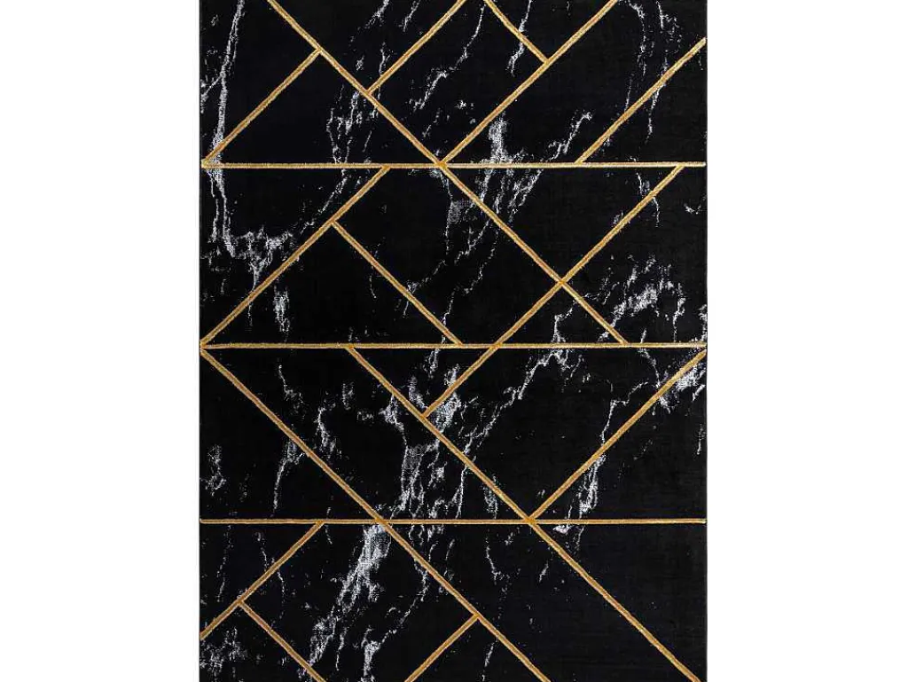 Tapijt Emerald Exclusief 2000 Glamour, Stijlvol Geometrisch, Marmer Zw 120X170 Cm-RugsX Hot