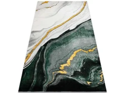 Tapijt Emerald Exclusief 1017 Glamour, Stijlvol Marmer Fles Groen / Go 140X190 Cm-RugsX Sale