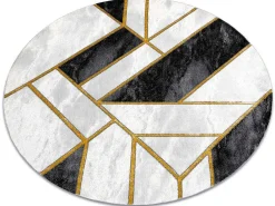 Tapijt Emerald Exclusief 1015 Cirkel - Glamour, Stijlvol Marmer, Geome Cercle 200 Cm-RugsX Outlet