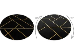 Tapijt Emerald Exclusief 1012 Cirkel - Glamour, Stijlvol Marmer, Geome Cercle 120 Cm-RugsX Best