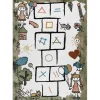 Tapijt Fun Hop Voor Kinderen, Klassikaal Spel, Dieren Groen 180X270 Cm-RugsX Online