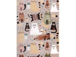 Tapijt Fun Kittens Voor Kinderen, Katten Beige 200X290 Cm-RugsX Discount