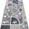 Tapijt Fun Strade Voor Kinderen, Straat, Stad Van Grijs 140X190 Cm-RugsX New