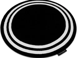 Tapijt Hampton Kader Rond Zwart Cercle 140 Cm-RugsX Sale