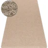 Tapijt Jute 3650 Beige Een Kleur - Jute, Platgeweven, Franjes 140X190 Cm-RugsX Hot