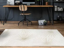 Tapijt Met Afwerking In Goudkleurig Lurex Livno - 120 X 170 Cm - Beige-OZAIA New