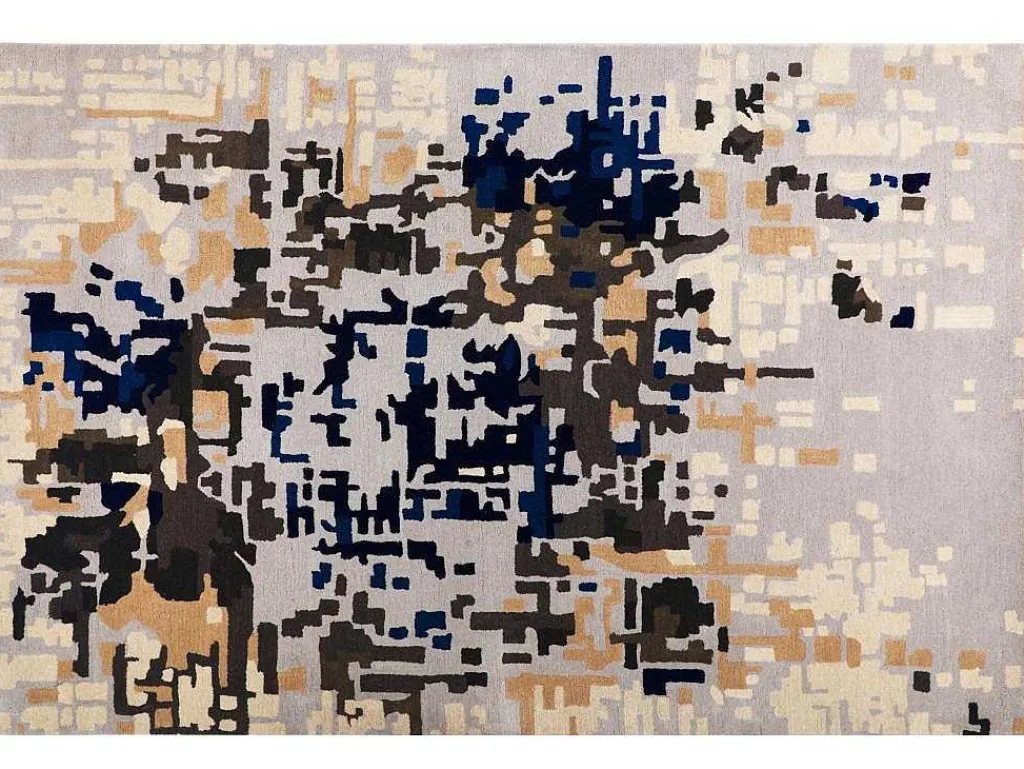 Tapijt Met Geometrisch Design Van 100% Handgeweven Wol - 160 X 230 Cm - Meerdere Kleuren - Irving-OZAIA