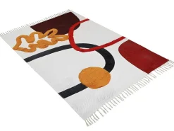 Tapijt Met Relief - Bedrukt Katoen - 120 X 170 Cm - Multikleuren - Palmas-OZAIA New