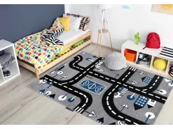 Tapijt Petit City Stad Straat Grijskleuring 200X290 Cm-RugsX Best