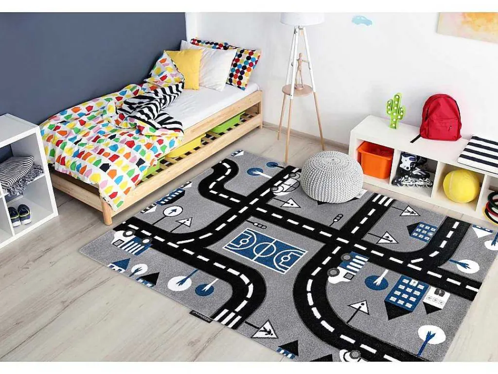 Tapijt Petit City Stad Straat Grijskleuring 200X290 Cm-RugsX Best