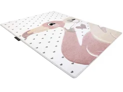 Tapijt Petit Flamingos Flamingo'S Hartjes Creme 80X150 Cm-RugsX Discount