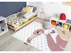 Tapijt Petit Flamingos Flamingo'S Hartjes Creme 80X150 Cm-RugsX Discount