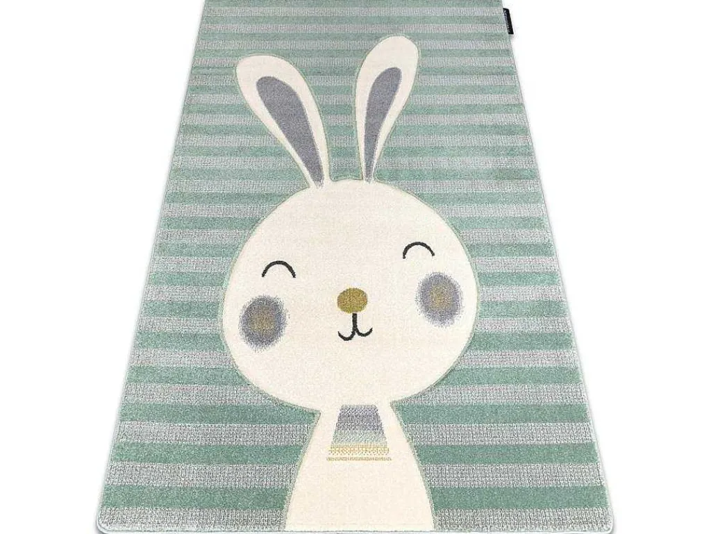 Tapijt Petit Rabbit Konijn , Konijntje Groen 140X190 Cm-RugsX New