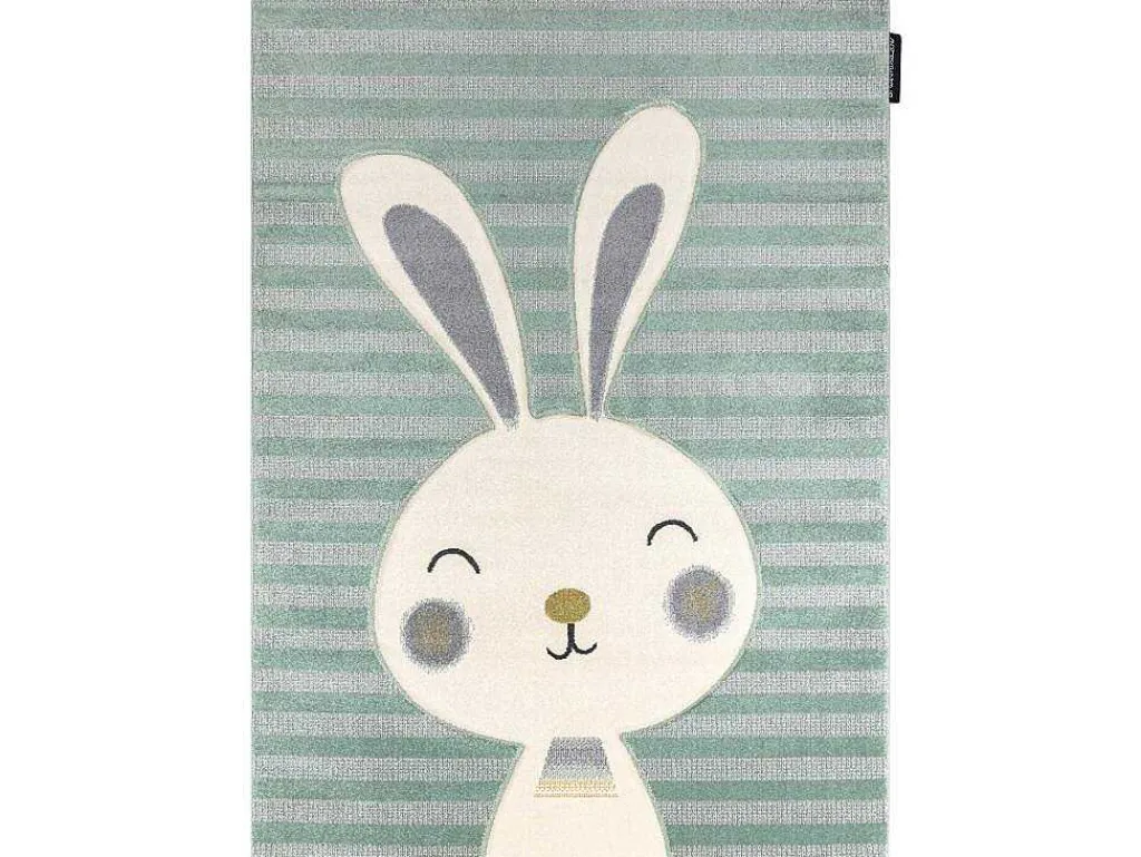 Tapijt Petit Rabbit Konijn , Konijntje Groen 140X190 Cm-RugsX New