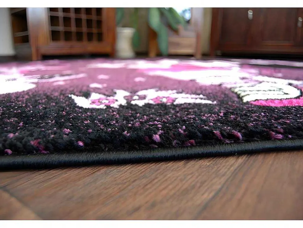 Tapijt Pilly 7818 Dora - Paars/Zwart 160X220 Cm-RugsX