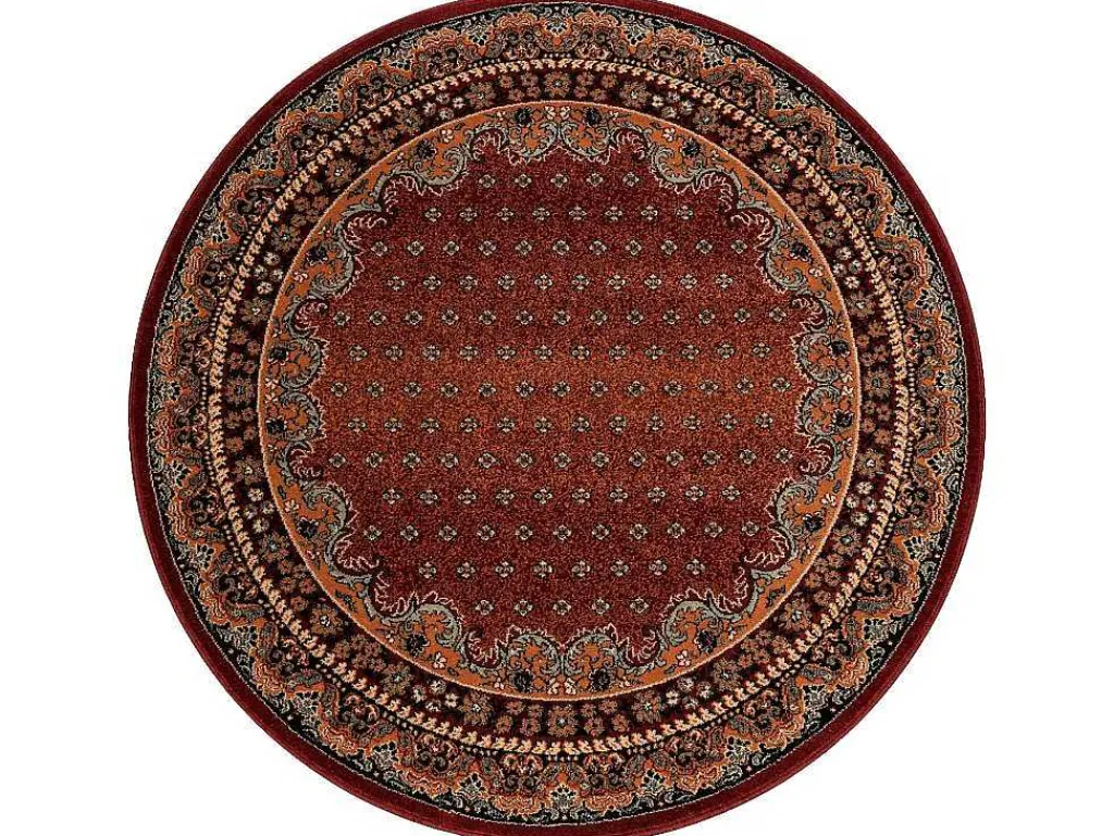Tapijt Polonia Rond Baron Bordeaux Cercle 200 Cm-RugsX
