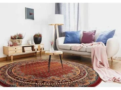 Tapijt Polonia Rond Baron Bordeaux Cercle 200 Cm-RugsX