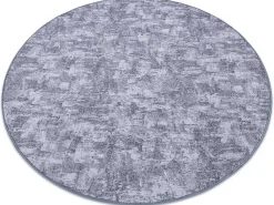 Tapijt Rond Solid Grijskleuring 90 Beton Cercle 200 Cm-RugsX Best
