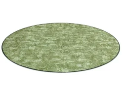 Tapijt Rond Solid Groen 20 Beton Cercle 170 Cm-RugsX New