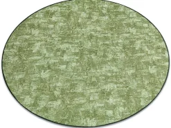 Tapijt Rond Solid Groen 20 Beton Cercle 170 Cm-RugsX New