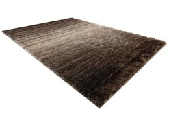Tapijt Shaggy Flim 007-B3 Modern, Strips - Structureel, Bruin 80X150 Cm-RugsX Online