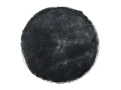 Tapijt Shaggy Glitter Zilver - Polyester - D120 Cm-OZAIA