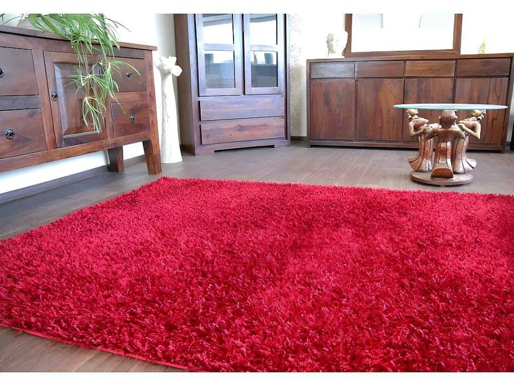 Tapijt Shaggy Lilou Rood 160X230 Cm-RugsX Clearance