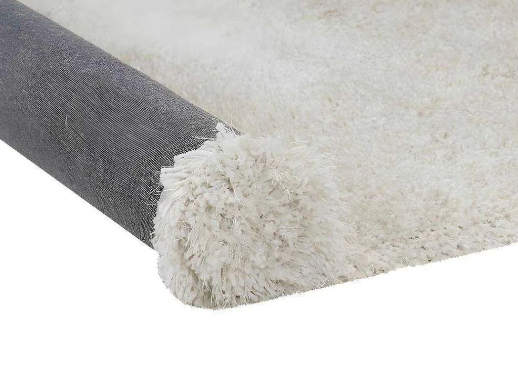 Tapijt Shaggy Van Microvezel Harvey - Polyester - Wit - 160 X 230 Cm-OZAIA Best