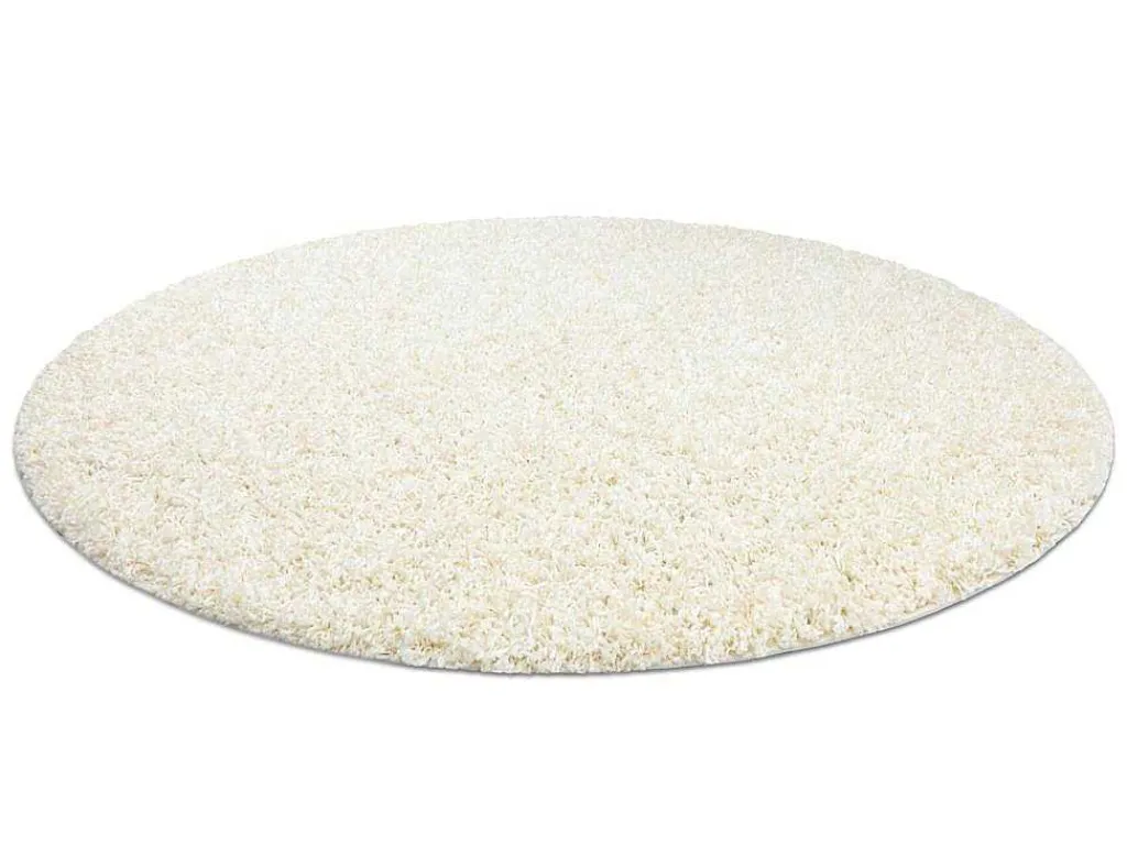Tapijt Soffi Rond Shaggy 5Cm Creme Cercle 120 Cm-RugsX Clearance