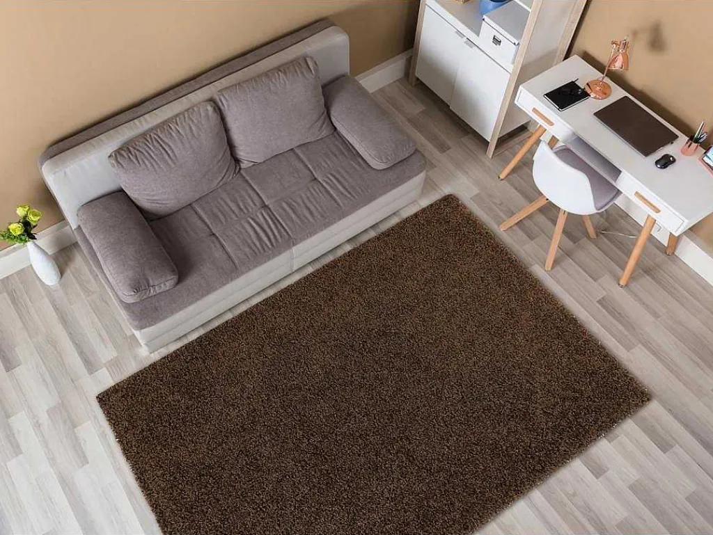 Tapijt Soffi Shaggy 5Cm Bruin 160X220 Cm-RugsX Sale