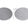 Tapijt Softy Cirkel Uniform, Enkele Kleur Grijs Cercle 200 Cm-RugsX Best