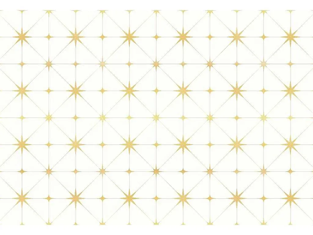 Tapijt Van Vinyl Met Art-Decostijl - 120 X 180 Cm - Wit En Goudkleurig - Caroza-OZAIA Best