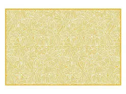 Tapijt Van Vinyl Met Bloemmotieven - 120 X 180 Cm - Geel En Wit - Capucina-OZAIA Best