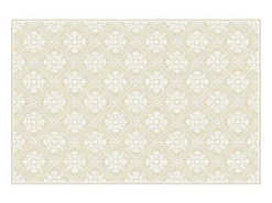 Tapijt Van Vinyl Met Cementtegeleffect - 120 X 180 Cm - Beige En Wit - Majesti-OZAIA Clearance