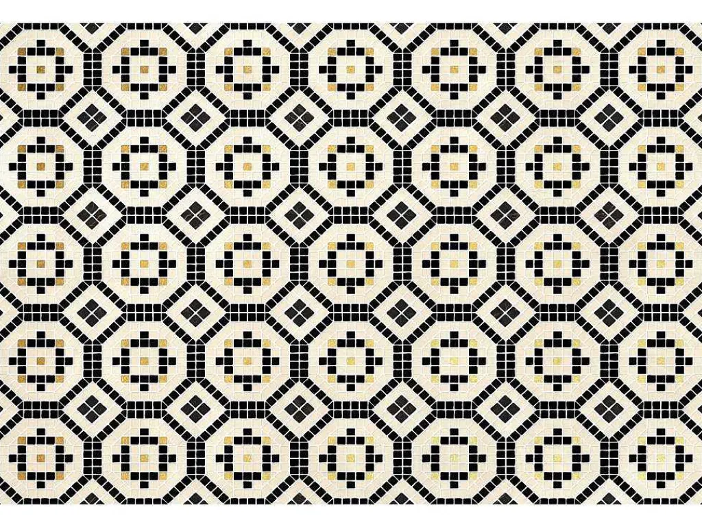 Tapijt Van Vinyl Met Mozaiekeffect - 120 X 180 - Zwart En Wit - Splita-OZAIA Hot