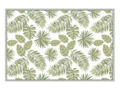 Tapijt Van Vinyl Met Tropisch Motief - 120 X 180 Cm - Groen En Wit - Tropicala-OZAIA Hot