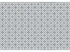 Tapijt Van Vinyl Met Vloertegelmotief Terquise - 120 X 180 Cm - Blauw En Wit-OZAIA Best