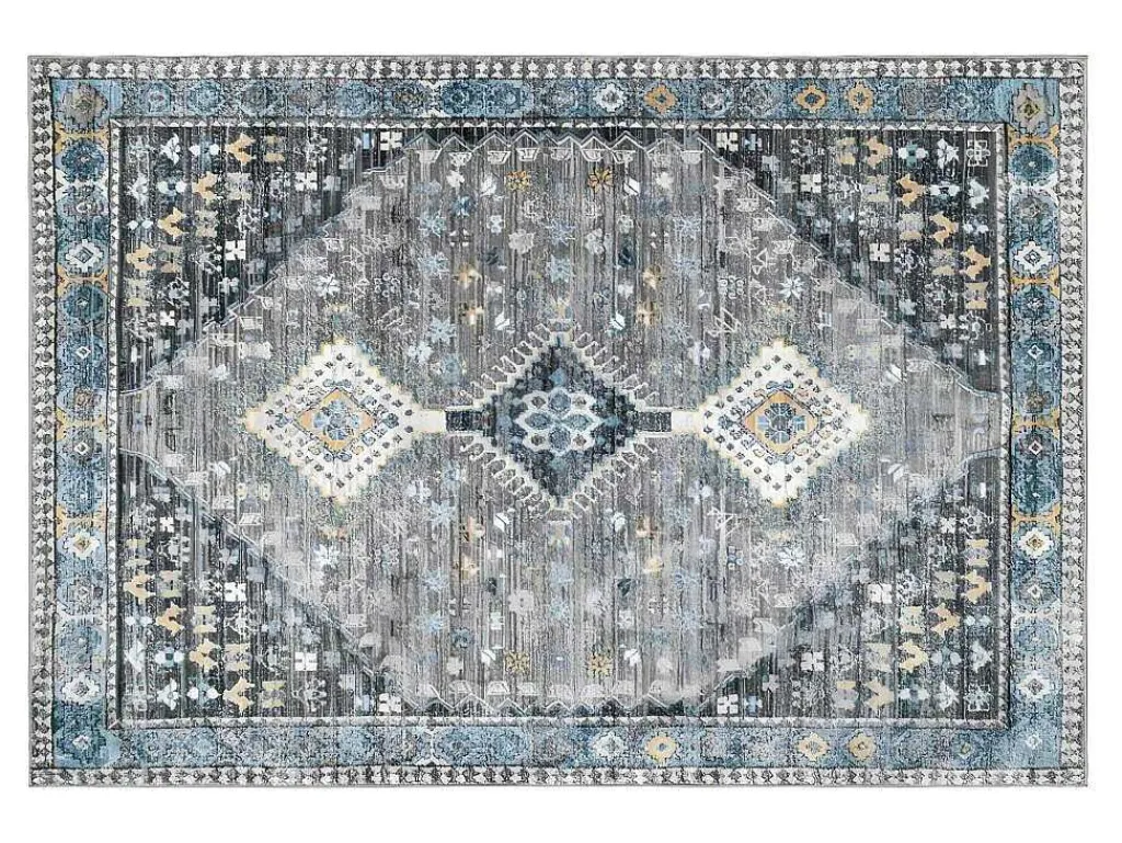 Tapijt Vintage Orientaalse Stijl Clossy - Polypropyleen - 160 X 230 Cm - Grijs-OZAIA