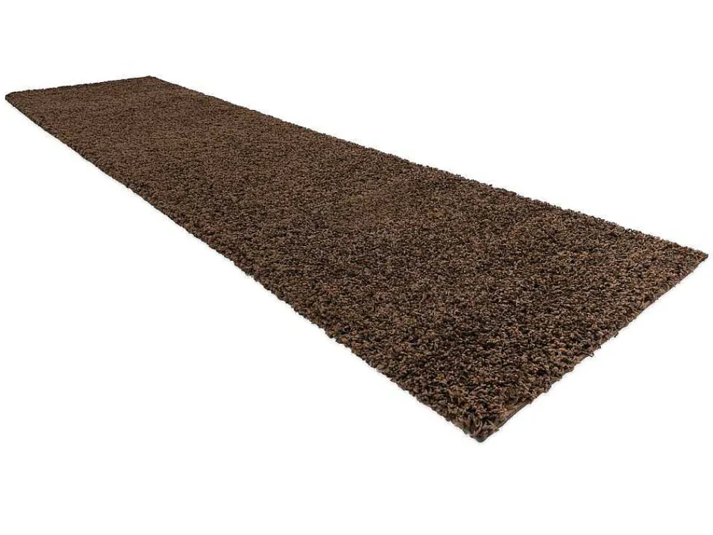 Tapijt, Vloerbekleding Soffi Shaggy 5Cm Bruin - Voor Keuken, Naar De G 70X300 Cm-RugsX Hot