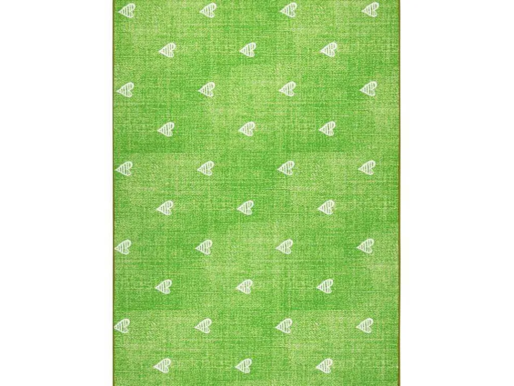 Tapijt Voor Kinderen Hearts Jeans Gewreven Harten, Kinderen - Groen 300X450 Cm-RugsX Sale